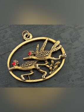 Gold-Tone Roadrunner Pendant